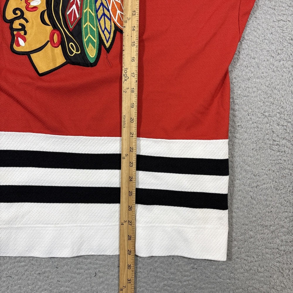 Vintage Chicago Blackhawks Hockey Jersey Mens Sz L Red NHL Western Starter 90s - Picture 7 of 10
